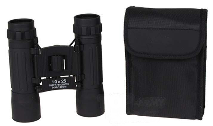 Levně Binokulární kapesní dalekohled MFH® univerzální 10x 25 - černý