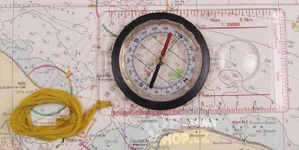 Levně Navigační mapový kompas - buzola MFH®
