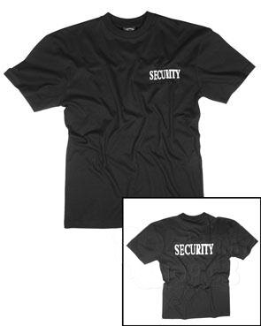 Bavlněné SECURITY tričko II Mil-Tec® - černé (Velikost: L)