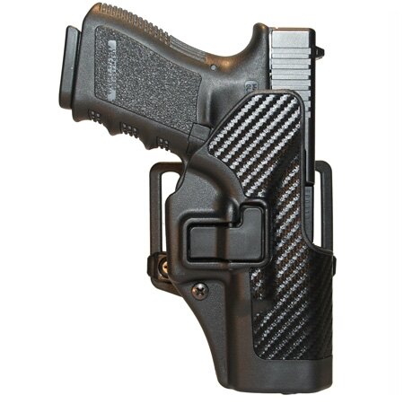 Pouzdro SERPA CQC CARBON BlackHawk® Glock 17, 22, 31 (Barva: Černá, Varianta: pravá strana)