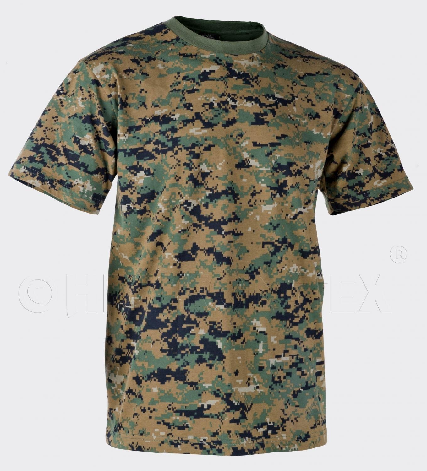 Levně Bavlněné tričko Helikon-Tex® s krátkým rukávem – MARPAT™ Digital woodland