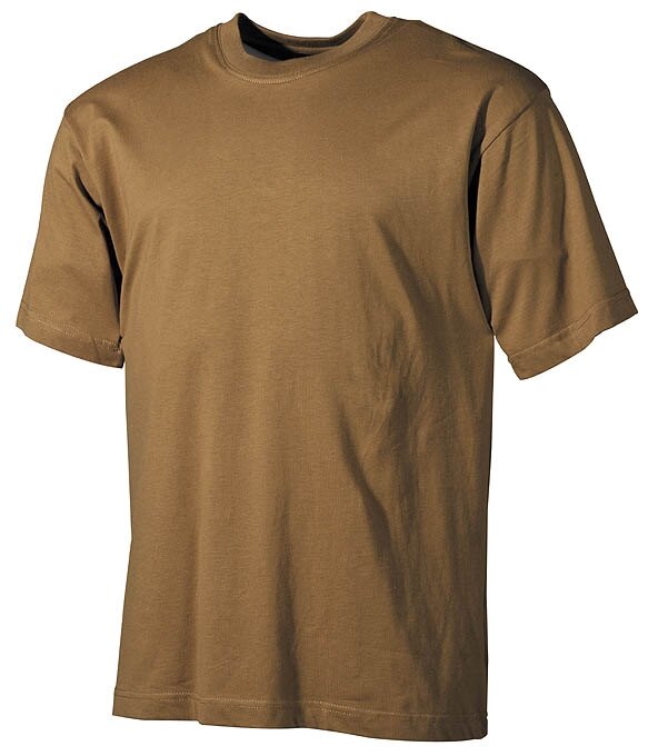 Levně Bavlněné tričko US army MFH® s krátkým rukávem - coyote