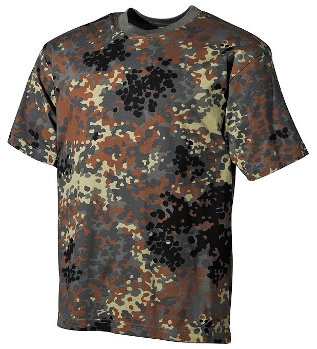 Levně Bavlněné tričko US army MFH® s krátkým rukávem - flecktarn