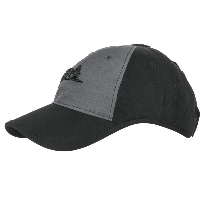 Levně Kšiltovka „baseballka“ Logo Cap Ripstop Helikon-Tex® – Černá / Shadow Grey