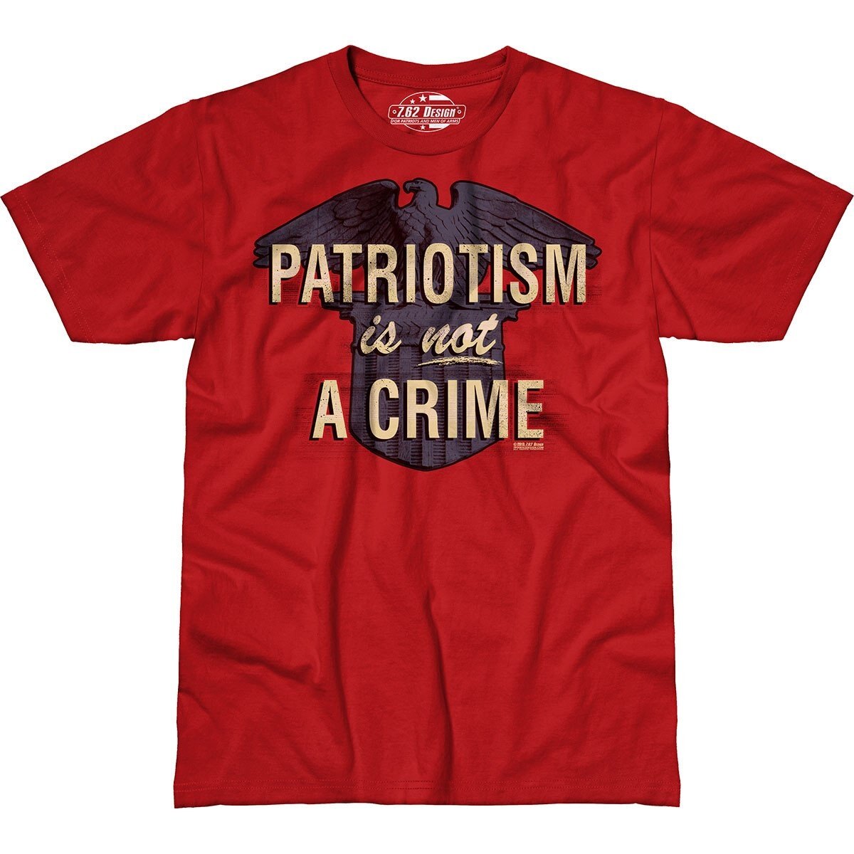 Levně Pánské tričko 7.62 Design® Patriotism is not a Crime - červené