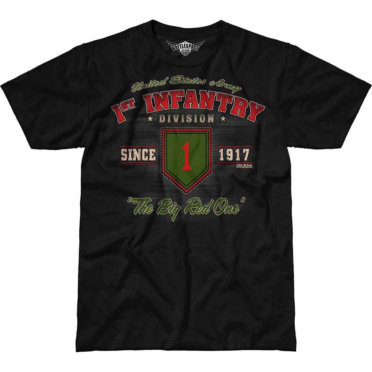Levně Pánské tričko 7.62 Design® 1st Infantry Vintage - černé