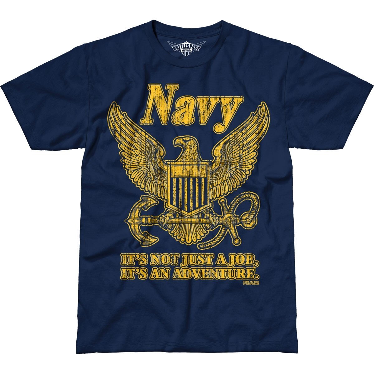 Levně Pánské tričko 7.62 Design® US Navy Retro - modré