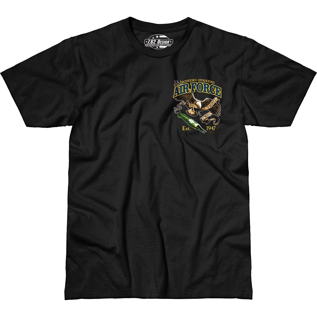 Levně Pánské tričko 7.62 Design® US Air Force Fighting Eagle - černé