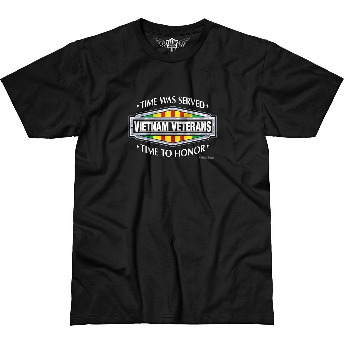 Levně Pánské tričko 7.62 Design® Vietnam Veterans Time Served - černé