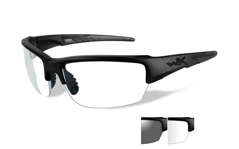 Levně Střelecké brýle Wiley X® Saint, sada - černý rámeček, sada - čiré a kouřově šedé čočky