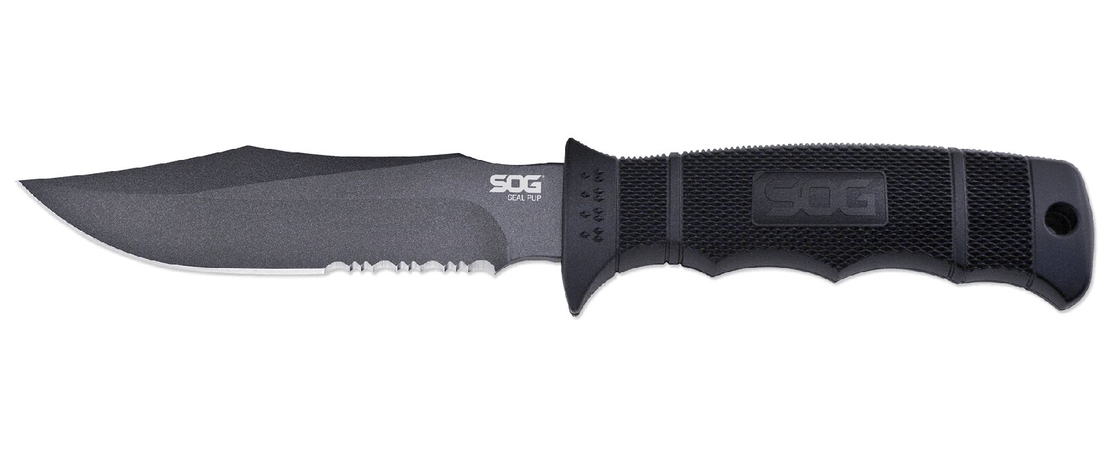 Levně Nůž s pevnou čepelí SOG® Seal Pup, pouzdro nylon - černý