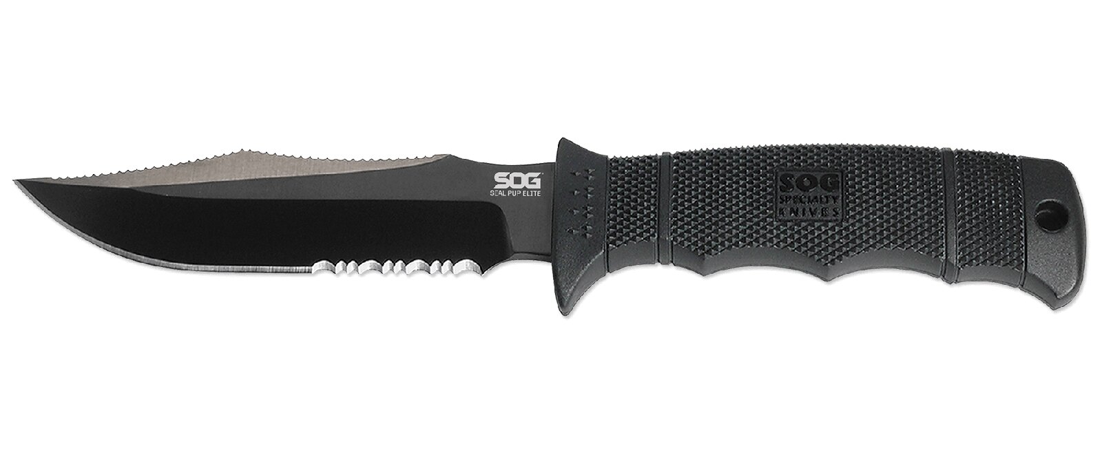 Levně Nůž s pevnou čepelí SOG® Seal Pup Elite, pouzdro Kydex® - černý