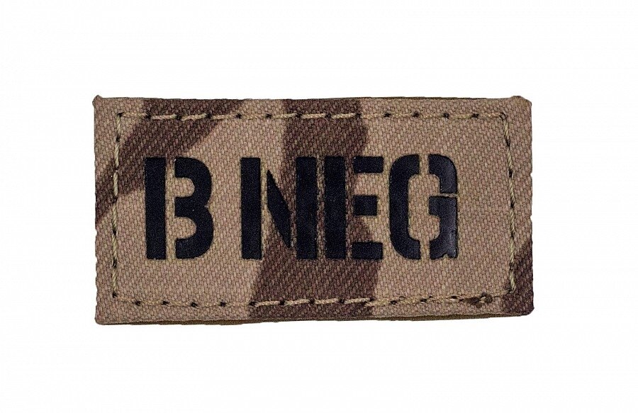 Levně Nášivka AČR IR Combat Systems® krevní skupina B NEG - vzor 95 Poušť