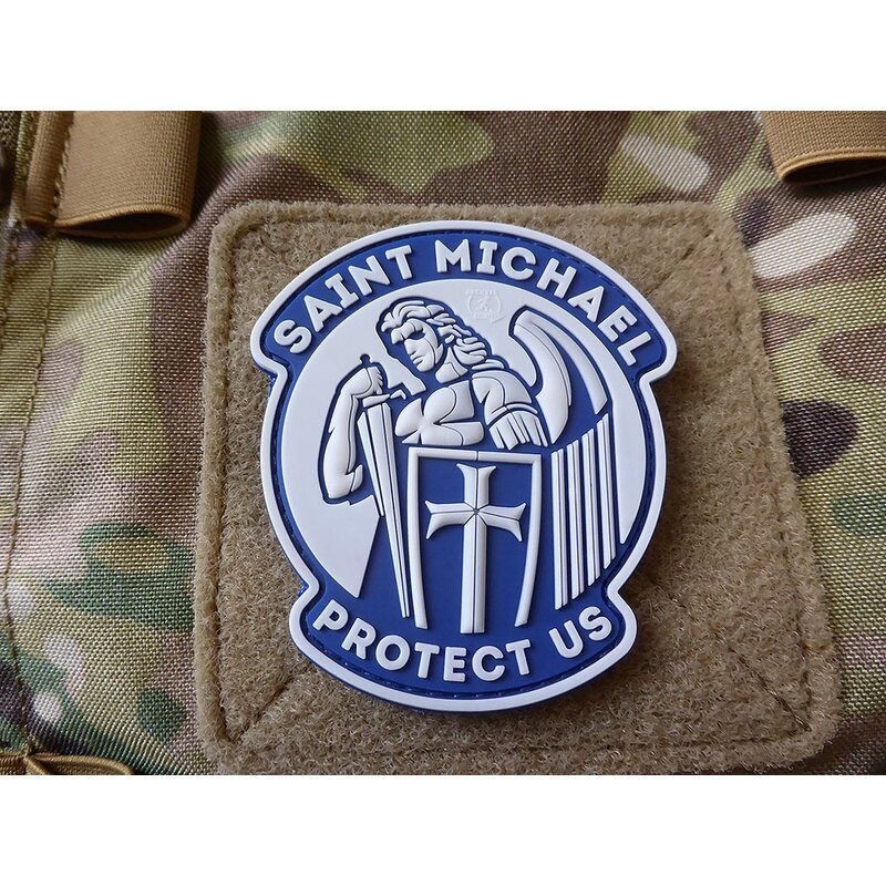 Levně Nášivka Saint Michael Protect Us JTG® - modrá