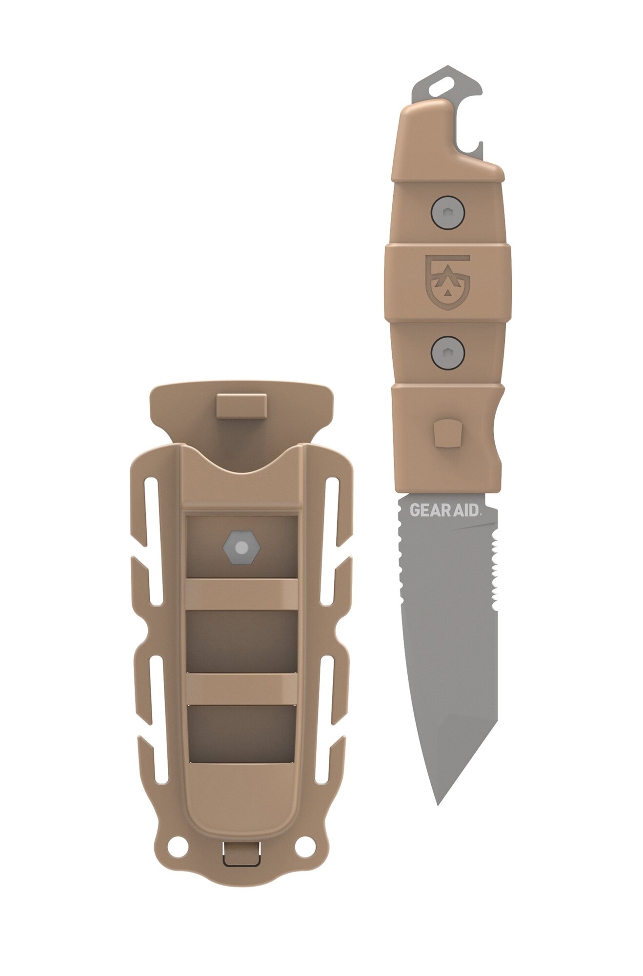 Levně Nůž s pevnou čepelí Gear Aid® Kotu Survival - Coyote