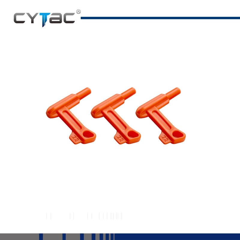Levně Bezpečnostní vložka do nábojové komory pistole Cytac® .22 Cal. / .22 LR / 5.56 mm, 10 kusů - oranžová