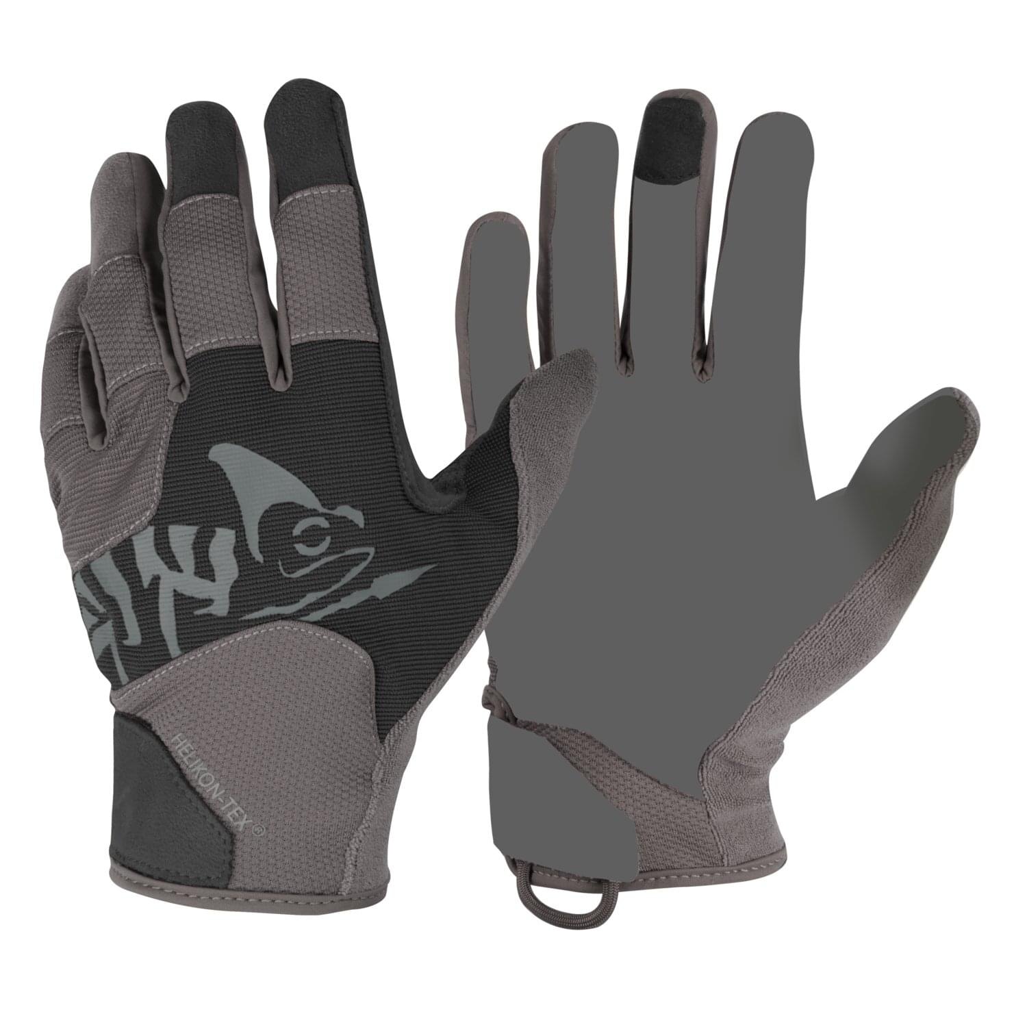 Levně Taktické rukavice ALL ROUND Helikon-Tex® – Černá / Shadow Grey