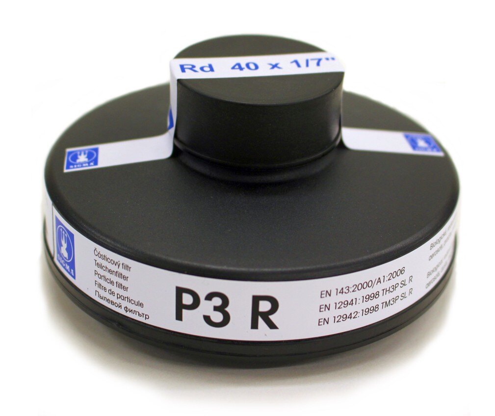Levně Částicový kombinovaný filtr P3 R – Černá