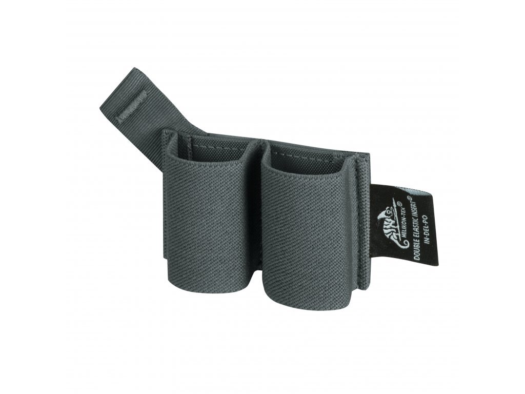 Levně Velcro insert Helikon-Tex® Elastic na dva pistolové zásobníky – Shadow Grey