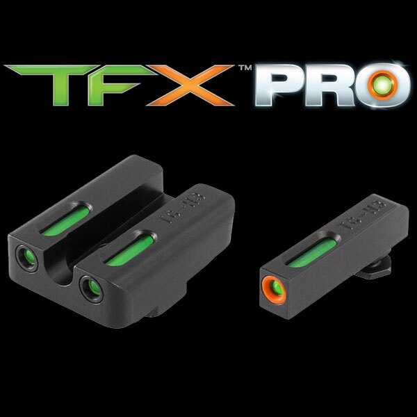 Levně Mířidla TFX Pro Tritium / Fiber-Optic Truglo® - Glock® High Set PRO ORN – Černá