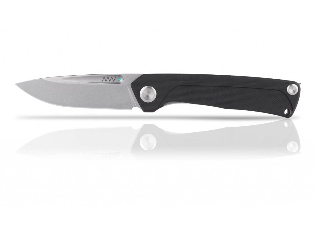 Levně Zavírací nůž Z200 G10 Liner Lock ANV® - barva rukojeti: černá, šedá čepel - Stone wash