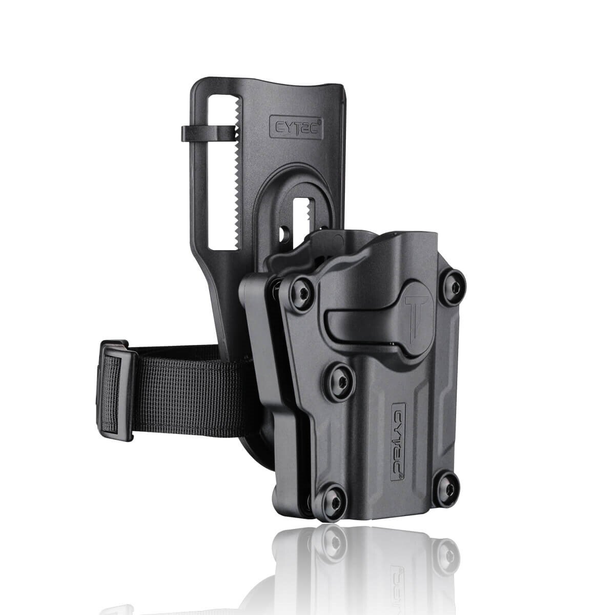 Levně Univerzální pistolové pouzdro Mega-Fit Cytac® / snížená platforma - černá