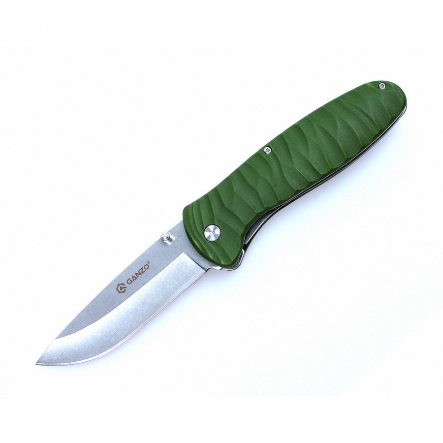 Levně Zavírací nůž G6252 Ganzo® – Stříbrná čepel – Satin, Zelená