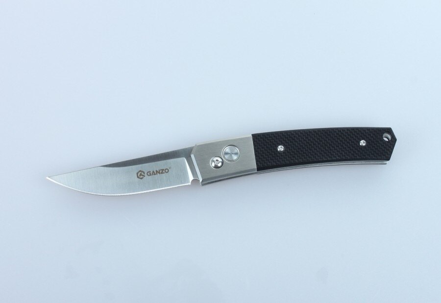 Levně Zavírací nůž G7361 Ganzo® – Stříbrná čepel – Satin, Černá
