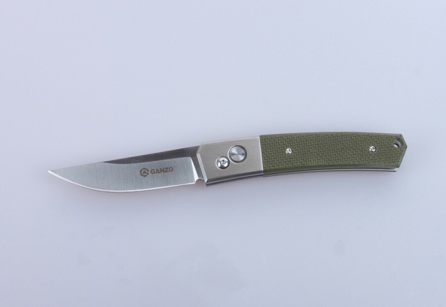 Levně Zavírací nůž G7361 Ganzo® – Stříbrná čepel – Satin, Zelená