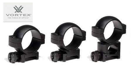 Levně Montážní kroužky 2,54 mm tubus Vortex® – Černá