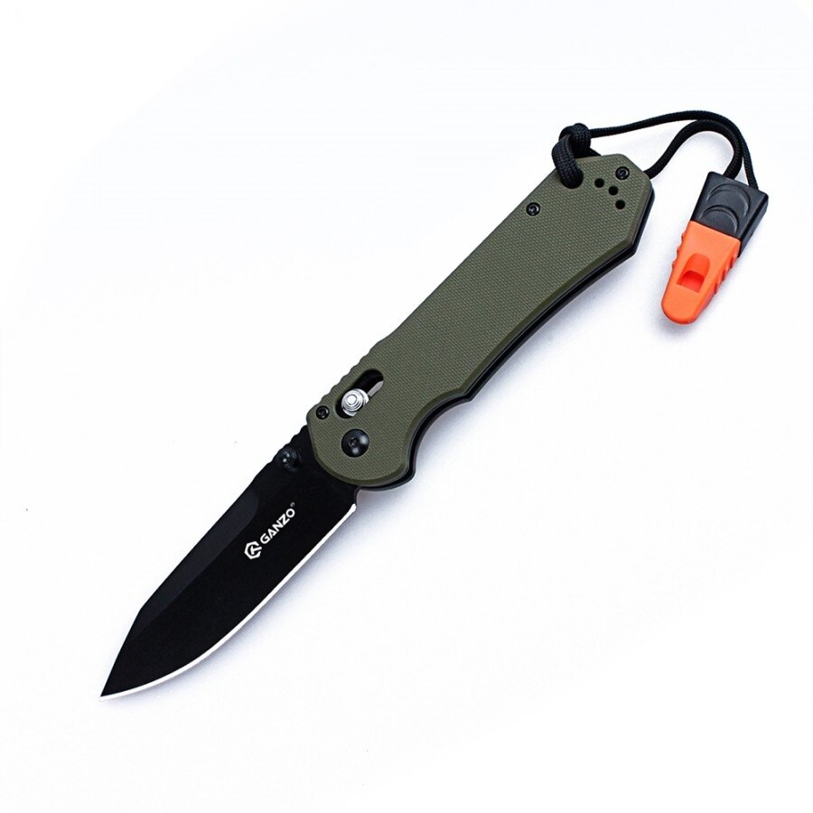 Levně Zavírací nůž G7453-WS Ganzo® – černá, Zelená
