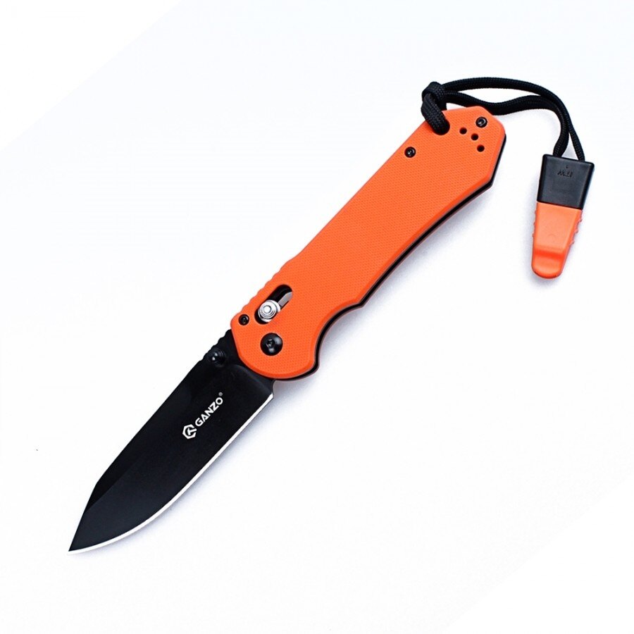 Levně Zavírací nůž G7453-WS Ganzo® – černá, Oranžová