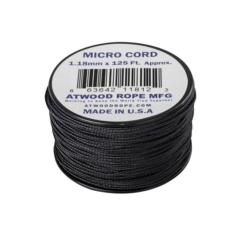 Levně Padáková šňůra Micro Cord (125 ft) ARM® – Černá