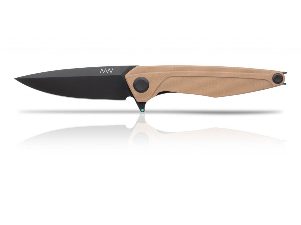 Levně Zavírací nůž ANV® Z300 G10 Liner Lock - Coyote rukojeť, černá čepel - DLC