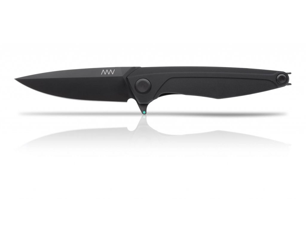 Levně Zavírací nůž ANV® Z300 Dural Liner Lock - Černá rukojeť, černá čepel - DLC