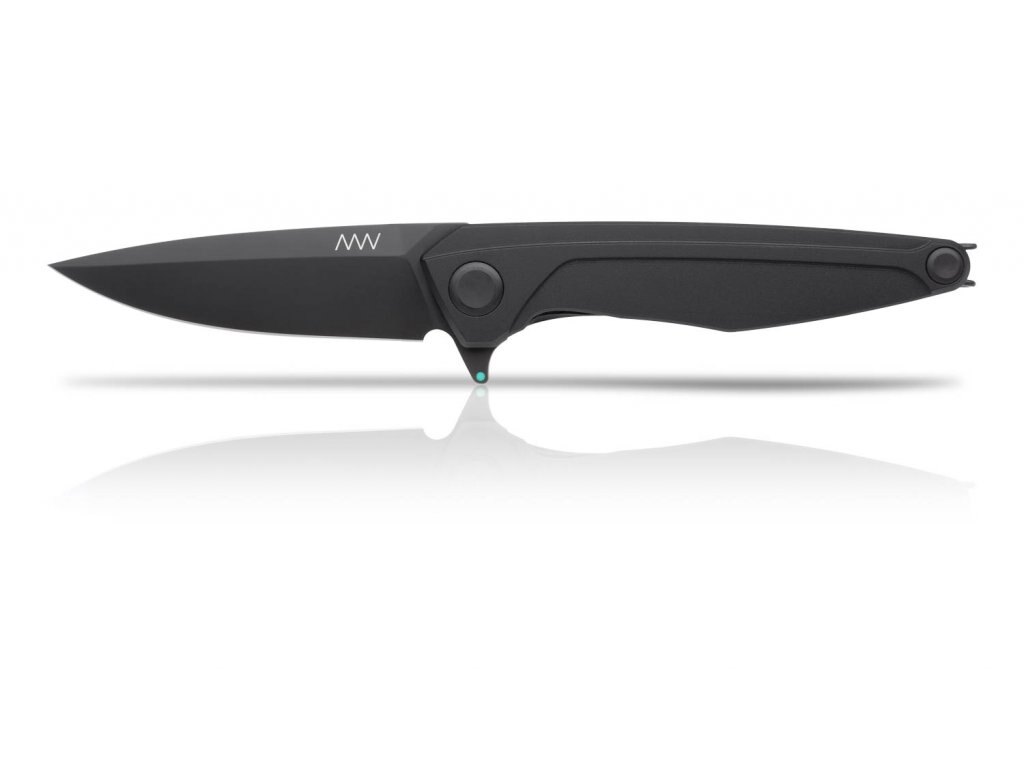 Levně Zavírací nůž ANV® Z300 Dural Frame Lock - Černá rukojeť, černá čepel - DLC