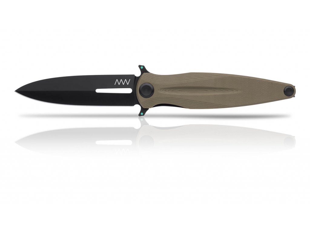 Levně Zavírací nůž Z400 G10 Liner Lock ANV® - barva rukojeti: Olive Green, DLC černá čepel