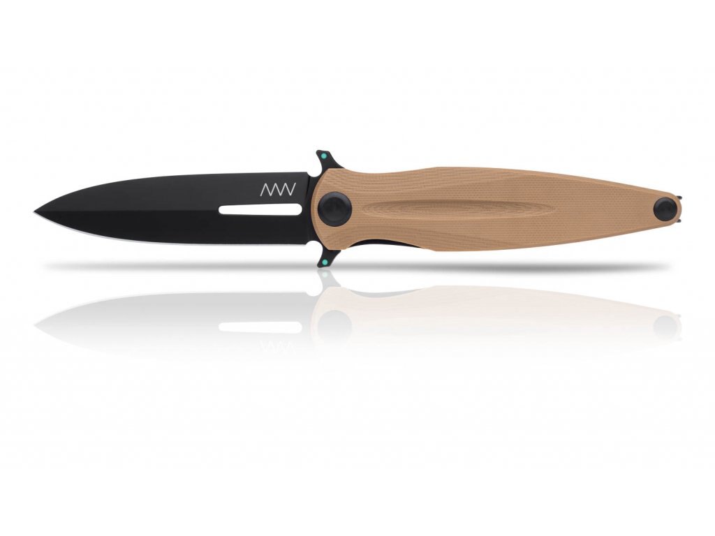 Levně Zavírací nůž Z400 G10 Liner Lock ANV® - barva rukojeti: písková, DLC černá čepel