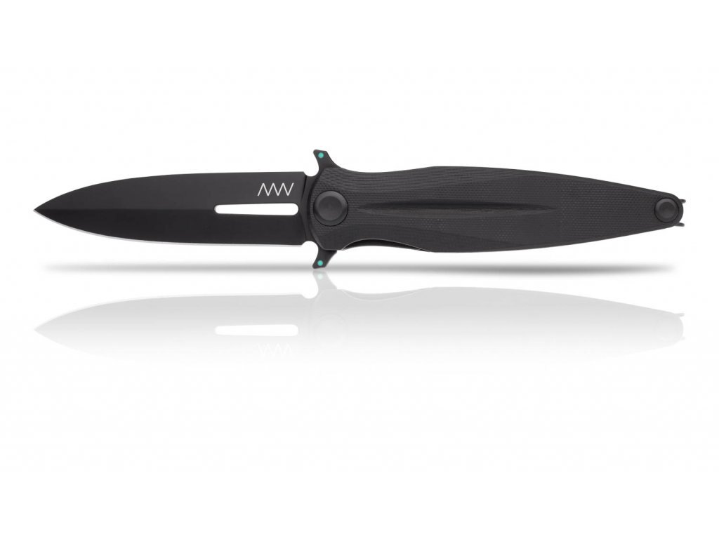 Levně Zavírací nůž Z400 G10 Liner Lock ANV® - barva rukojeti: černá, DLC černá čepel