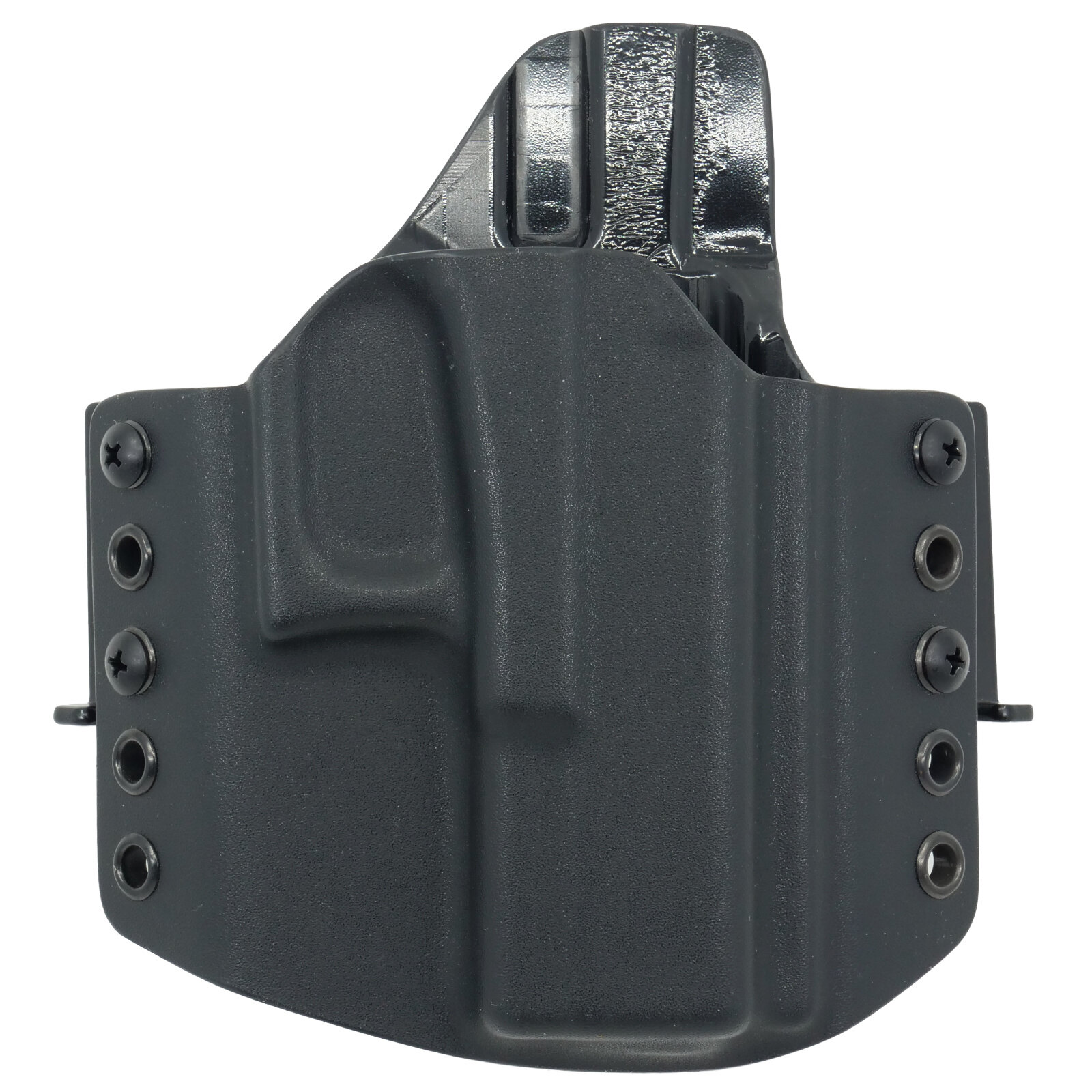 Levně OWB Glock 19 - vnější pistolové pouzdro s polovičním SweatGuardem RH Holsters® – Černá