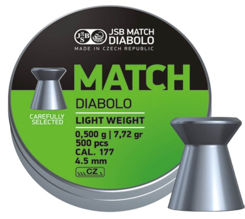 Levně Diabolky Green Match Light Weight 4.51 mm JSB® / 500 ks