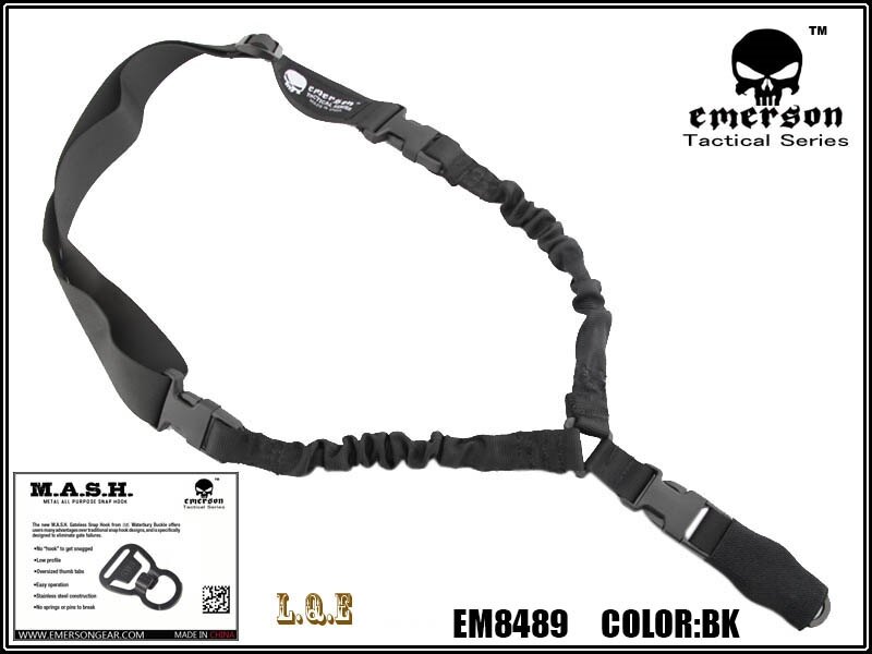 Levně Jednobodový popruh na zbraň L.Q.E. EmersonGear® – Černá