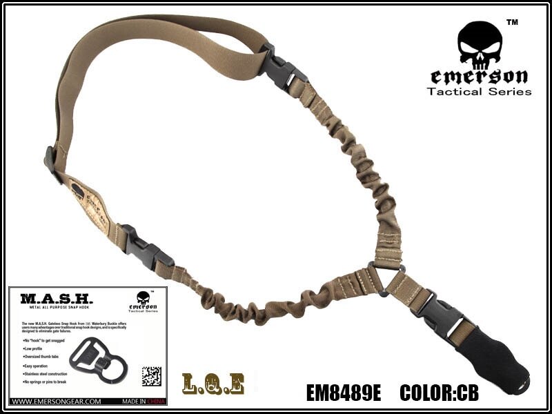 Levně Jednobodový popruh na zbraň L.Q.E. EmersonGear® – Coyote