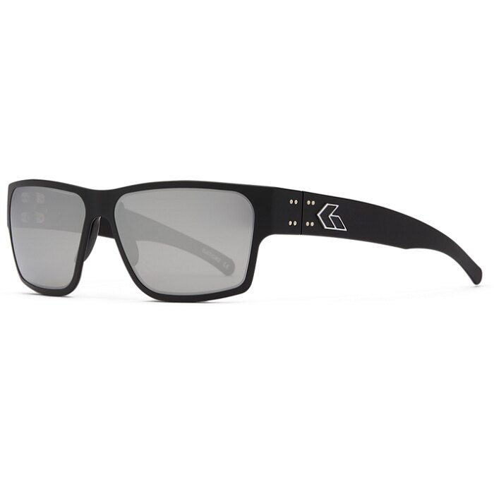 Levně Sluneční brýle Delta Polarized Gatorz® – Smoke Polarized w/ Chrome Mirror, Černá (Barva: Černá, Čočky: Smoke Polarized w/ Chrome Mirror)