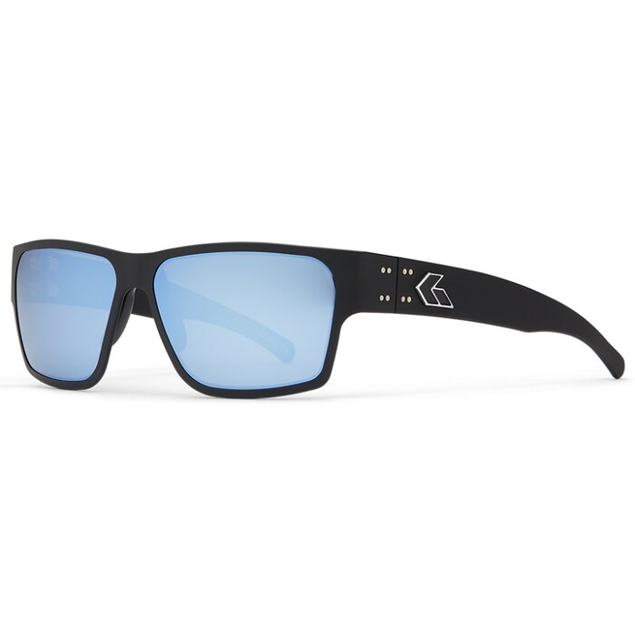 Levně Sluneční brýle Delta Polarized Gatorz® – Smoke Polarized w/ Blue Mirror, Černá