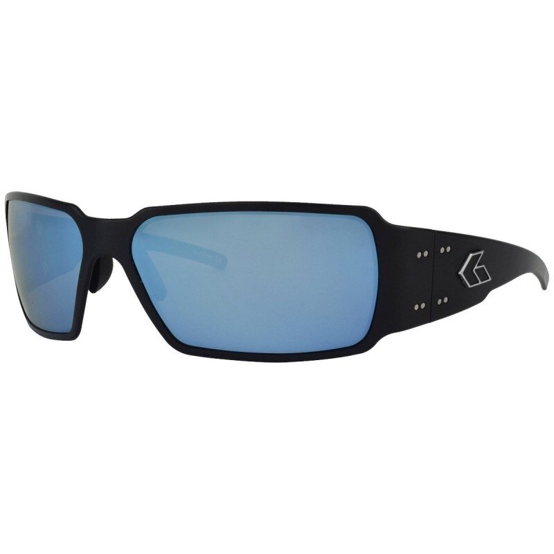 Levně Sluneční brýle Boxster Polarized Gatorz® – Smoke Polarized w/ Blue Mirror, Černá