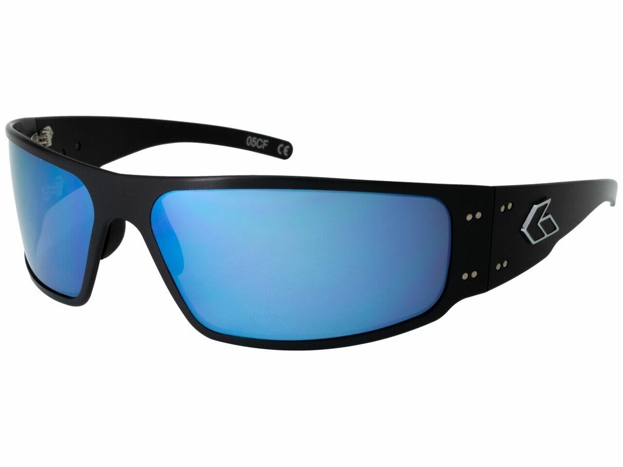 Levně Sluneční brýle Magnum Polarized Gatorz® – Smoke Polarized w/ Blue Mirror, Černá