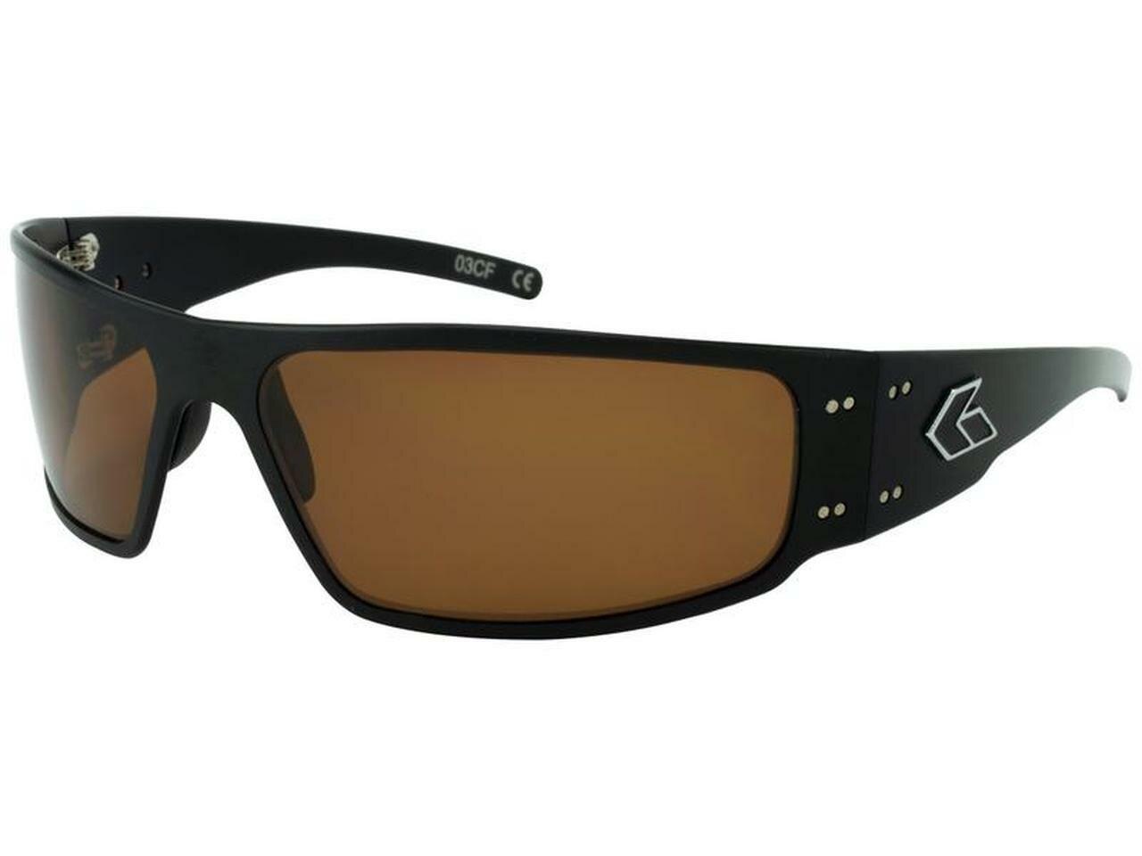 Levně Sluneční brýle Magnum Polarized Gatorz® – Brown Polarized, Černá