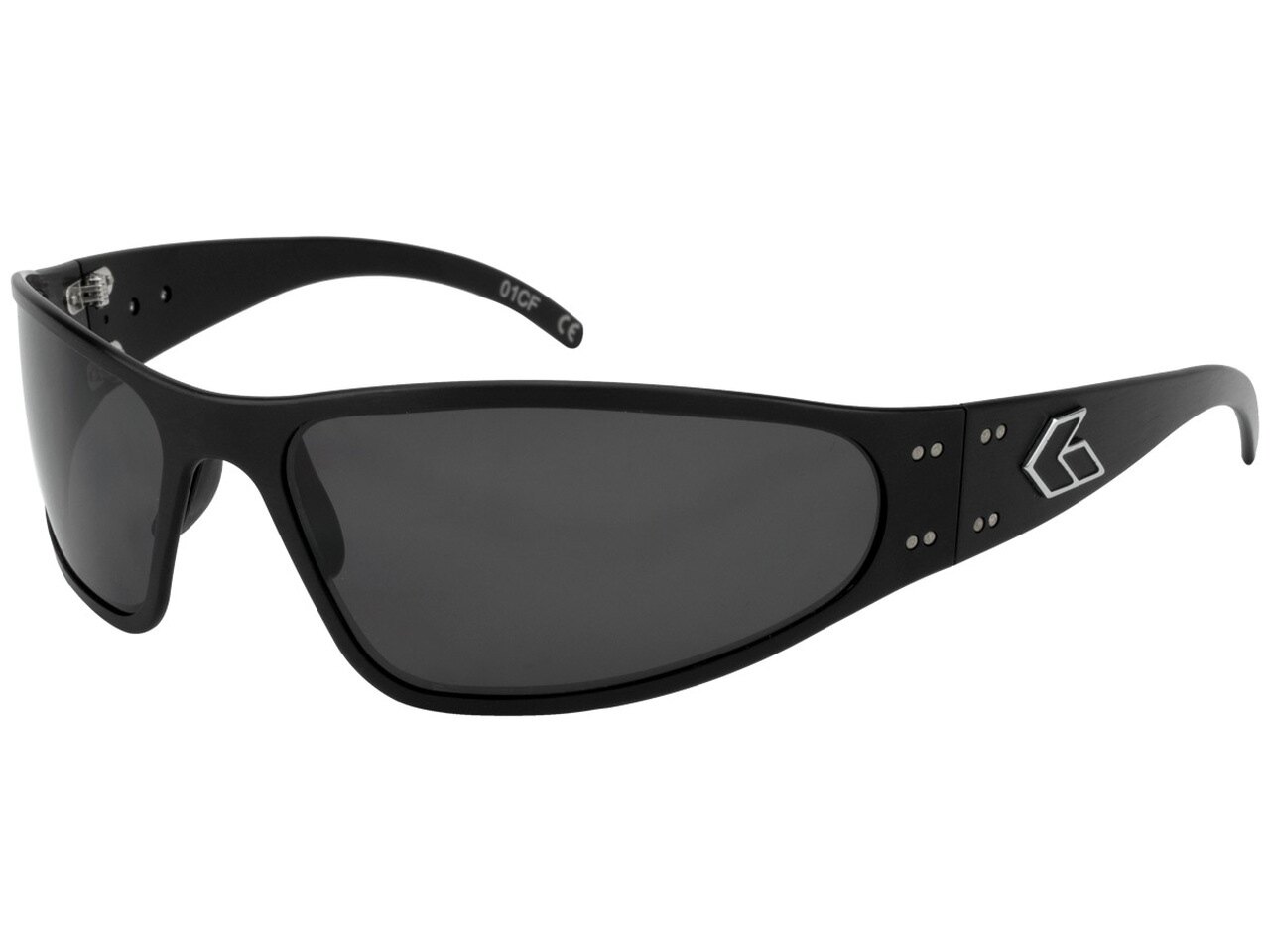 Levně Sluneční brýle Wraptor Polarized Gatorz® – Smoke Polarized, Černá