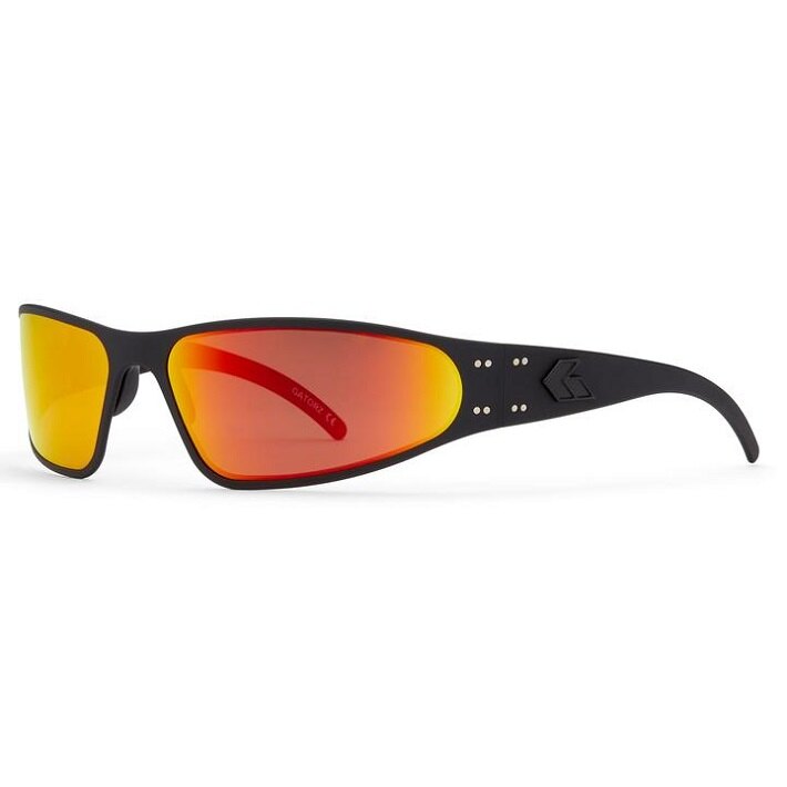 Levně Sluneční brýle Wraptor Polarized Gatorz® – Smoke Polarized / Sunburst, Černá